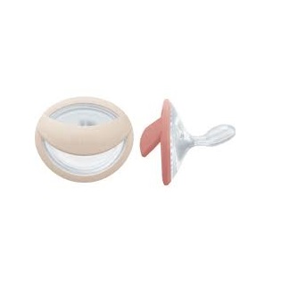 Nuk silikoonist lutid Perfect Match Air ümbrisega 0-6 kuud beež/roosa 2tk