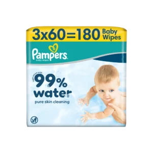Pampers Aqua niisked beebisalvrätid Water 99% 3pkx60tk (180tk)