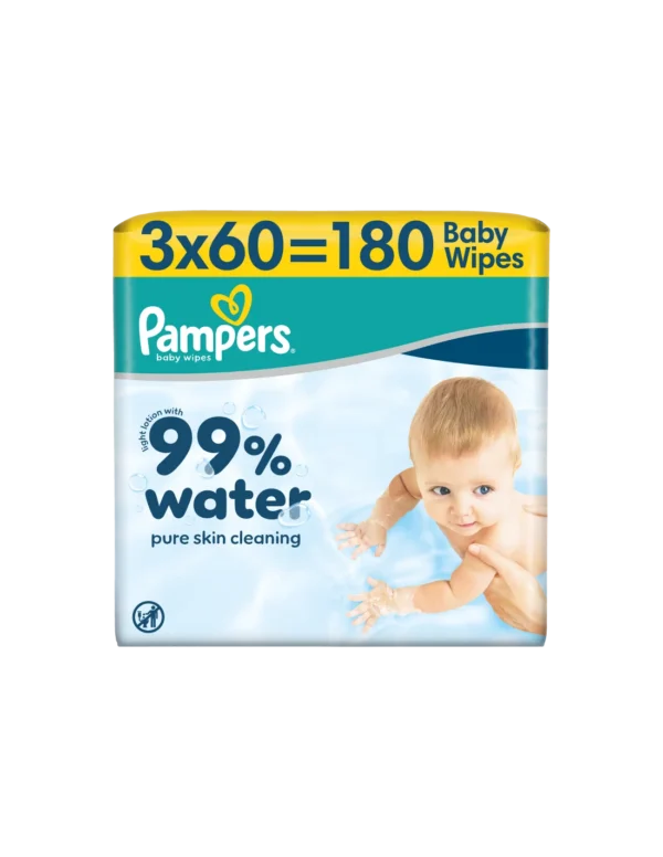 Pampers Aqua niisked beebisalvrätid Water 99% 3pkx60tk (180tk)