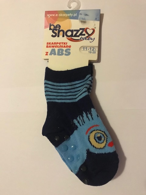 Sokid ABS piduritega 9-10cm (15-17) Sinine Nägu