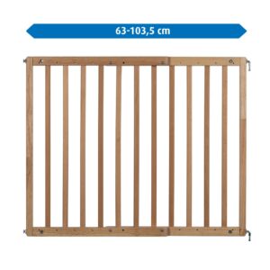 REER Treppidele ja ustele kinnitatav turvavärav 63–103.5 cm laste ohutuse tagamiseks, Natural