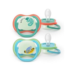 Avent silikoonlutt öö 6-18, 2tk  helendavad poisile Ultra Air night