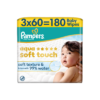 Pampers Aqua Soft Touch niisked beebisalvrätid 3pkx60tk (180tk) – pilt 1
