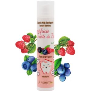 AZETABIO Forest Berries orgaaniline metsamarjade maitseline hambapasta lastele 2-9 eluaastat, 50 ml