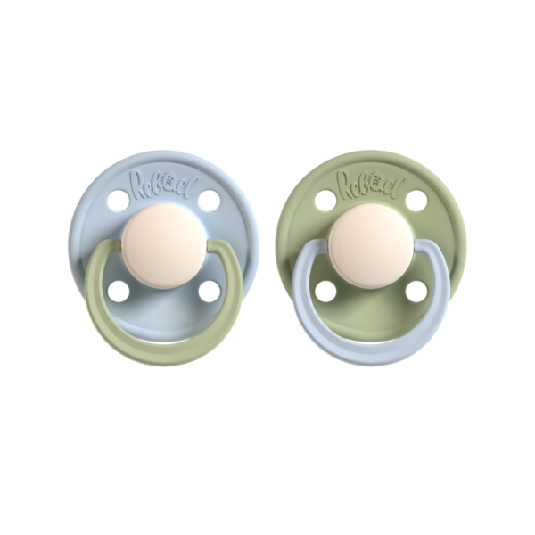 REBAEL naturaalkummist lutid Cold Pearly Dolphin / Cloudy Pearly Elephant suurus 0-6 kuud, 2 tk pakendis