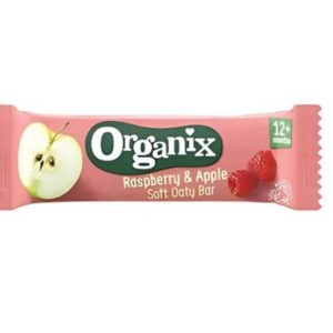 Organix Kids ECO pehme kaerabatoon vaarika-õuna 23gx8batooni 12+kuust (1batoon-1,47eur)