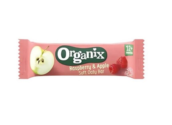 Organix Kids ECO pehme kaerabatoon vaarika-õuna 23gx8batooni 12+kuust (1batoon-1,47eur)