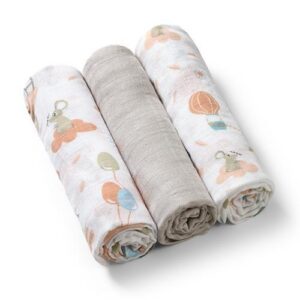 BabyOno bambusest mähkimislinad/suulapid 3tk, Gray 70x70cm