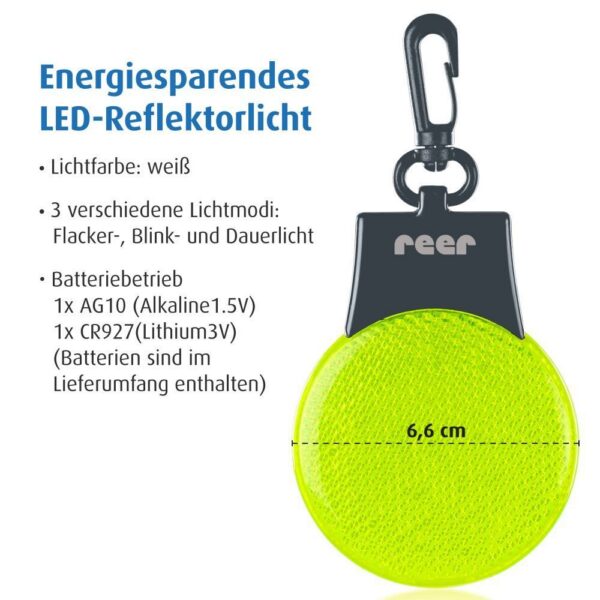 REER helkur Light&Go vilkuva LED-tulega