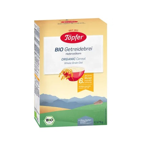 Töpfer Täistera kaerahelbed imikutele alates 6. elukuust, ökoloogiline