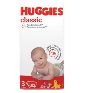 Huggies mähkmed Classic Mega 3 4-9kg 52tk