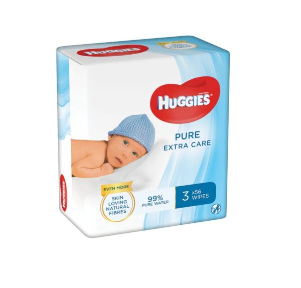 Huggies niisked salvrätikud Pure Extra Care 3*56tk
