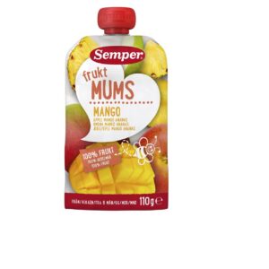 Semper puuviljapüree mango,  6 kuust  3x110g tuutus 5-6.kuust Semper (1tuub-1,79eur)