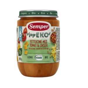 Semper EKO pastaroog läätsedega purgitoit 8kuust 3x190g (1purk-2,85eur)