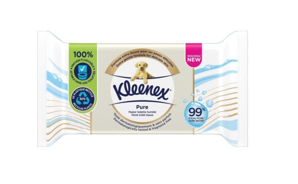 Kleenex wc paber/tualettpaber niisutatud Pure 38tkx12pakki (1pakk-2,35eur)