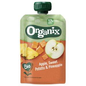 Organix õuna-bataadi-ananassipüree 3x100g 12kuust (1tuub-1,99eur)