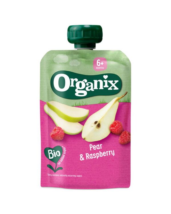 Organix pirni-vaarikapüree 3x100g alates 6-elukuust(1tuub-1,99eur)