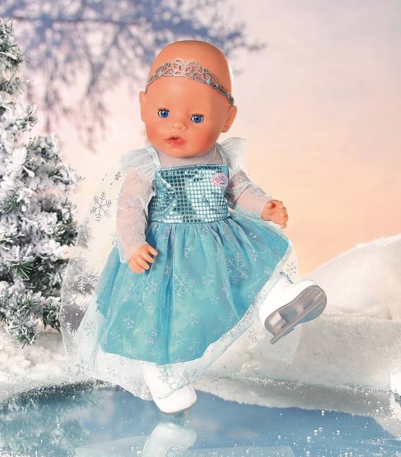 Baby Born Princess on Ice kleit+uisud+tiaara+riidepuu
