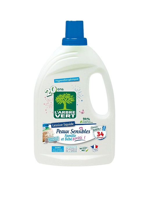Larbre Vert pesugeel tundlikule nahale 1,5 L 33 pesukorda