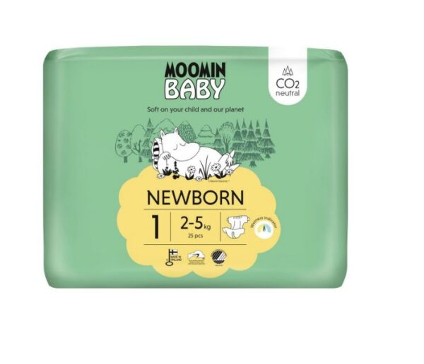 Muumi ÖKO Newborn N1 2-5kg 25tk