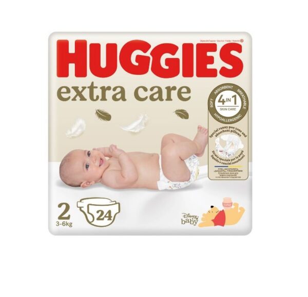 Huggies Newborn Extra Care N2 3-6kg 24tk