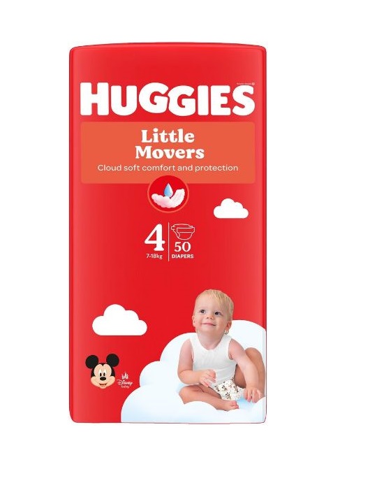 Huggies mähkmed Little Movers 4 7-18kg 50tk