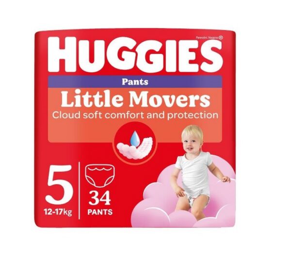 Huggies püksmähkmed Pants Little Movers 5 Girl 12-17kg 34tk