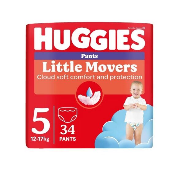 Huggies püksmähkmed Pants Little Movers 5 Boy 12-17kg 34tk
