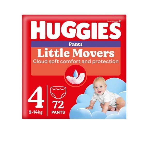 Huggies püksmähkmed Little Movers 4 Box Boy 9-14kg 72tk