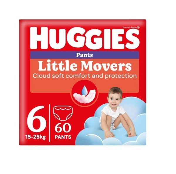 Huggies püksmähkmed Little Movers 6 Box Boy 15-25kg 60tk