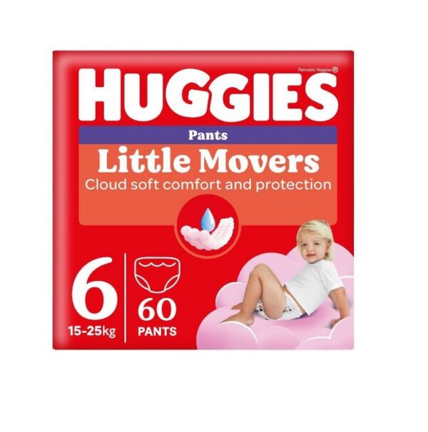 Huggies püksmähkmed Little Movers 6 Box Girl 15-25kg 60tk