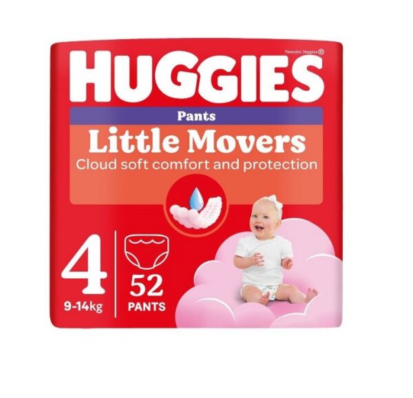 Huggies püksmähkmed Pants Little Movers 4 Girl 9-14kg 52tk