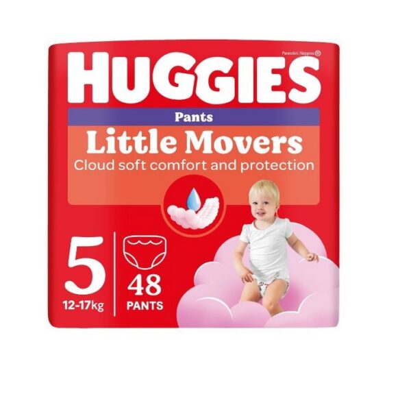 Huggies püksmähkmed Pants Little Movers 5 Girl 12-17kg 48tk