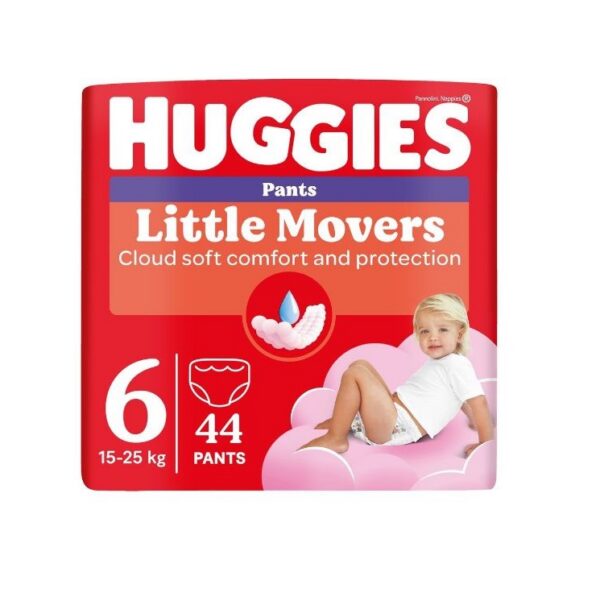 Huggies püksmähkmed Pants Little Movers 6 Girl 15-25kg 44tk
