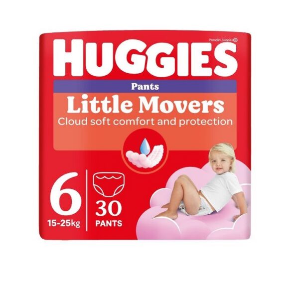 Huggies püksmähkmed Pants Little Movers 6 Girl 15-25kg 30tk