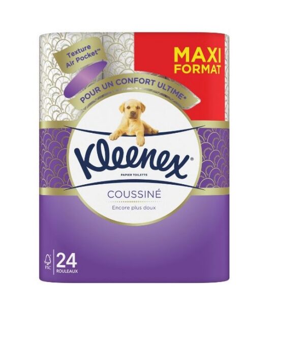 Kleenex tualettpaber Coussine 24 rulli 135 lehte 3-kihiline