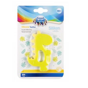 Canpol Babies närimisrõngas 0+m silikoonist Dinosaur Laimi