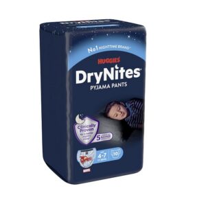 Huggies püksmähkmed DryNites 17-30kg 4-7aastane poisile 10tk tume pakk