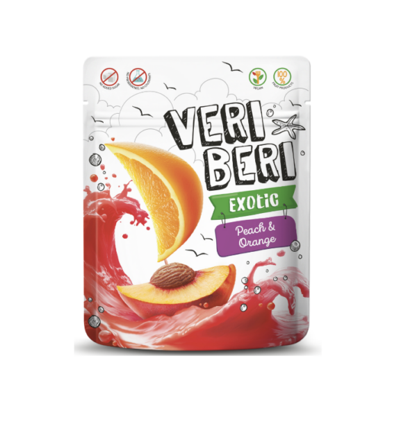 Veri Beri Exotic virsiku- ja apelsinikangikesed 6x50g (1pakk-2.15eur)