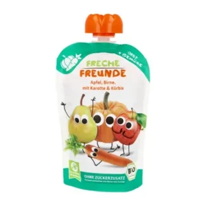 Õuna-, pirni-, porgandi- ja kõrvitsapüree, alates 12. elukuust , ökoloogiline FRECHE FREUNDE 100 g