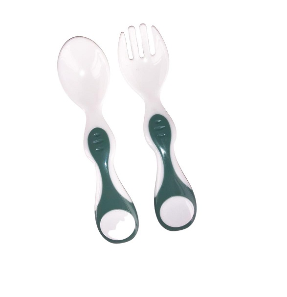 Emma Lusikas+kahvel Valge/tumeroheline 248