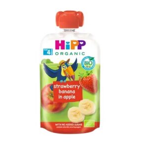 HIPPiS õunapüree maasikate-banaanidega 4.kuust 3x100g (1tuub-1,30eur)