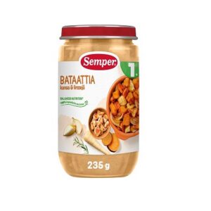Semper bataadi,kana ja läätsepüree 3×235 g, alates 1-eluaastast (1purk-2,40eur)