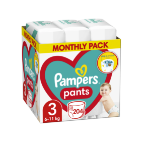 Pampers Pants Püksmähkmed, Suurus 3, 204 Mähet, 6-11kg