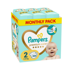 Pampers Premium Care Teipmähkmed, Suurus 2, 224 Mähet, 4-8kg