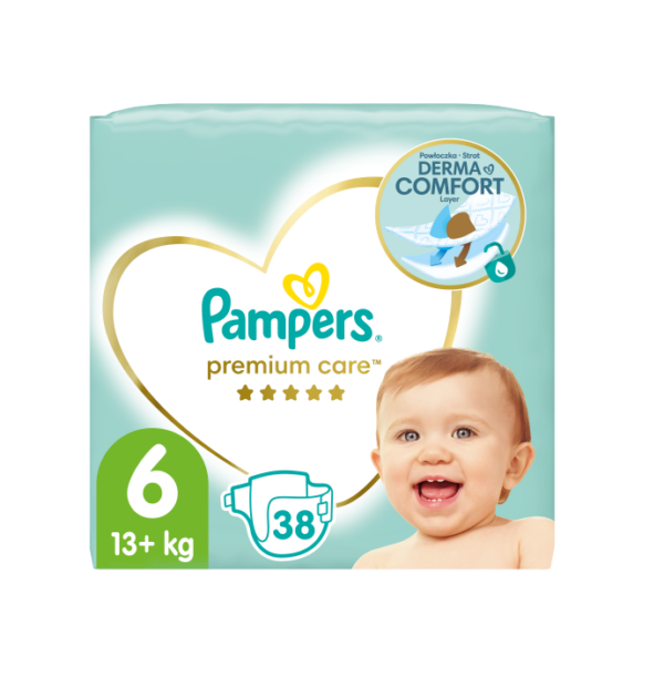 Pampers Premium Care Mähkmed, Suurus 6, 13+ Kg, 38 Mähet