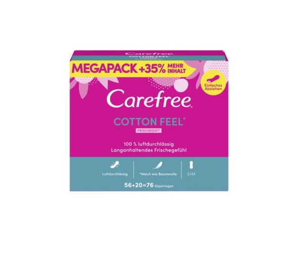 Carefree Cotton Feel Normal pesukaitsed 76tk  S/M