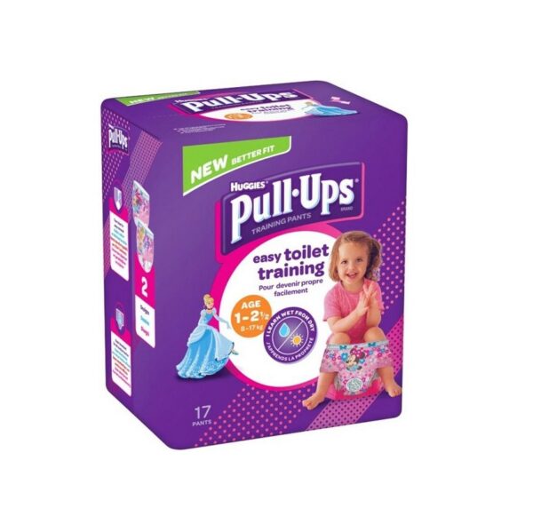 Huggies püksmähkmed Pull Ups Girls 8-17kg 17tk 1-2,5aastasele