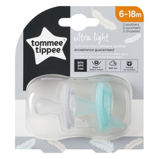 TOMEE TIPPEE silikoonist lutid Ultra Light 6-18kuud, 2tk, 433459