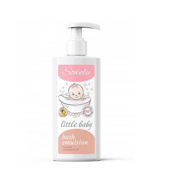 Vanniemulsioon avokaado ja nisuiduõliga beebi vannitamiseks,pumbaga pudelis SOWELU 300ml (MA00894)